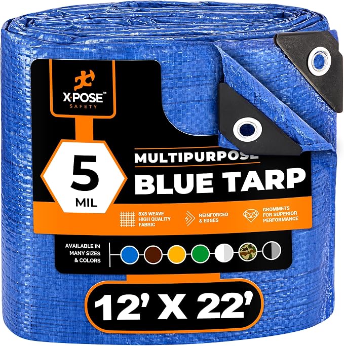Better Blue Poly Tarp 12' x 22' by XposeSafety