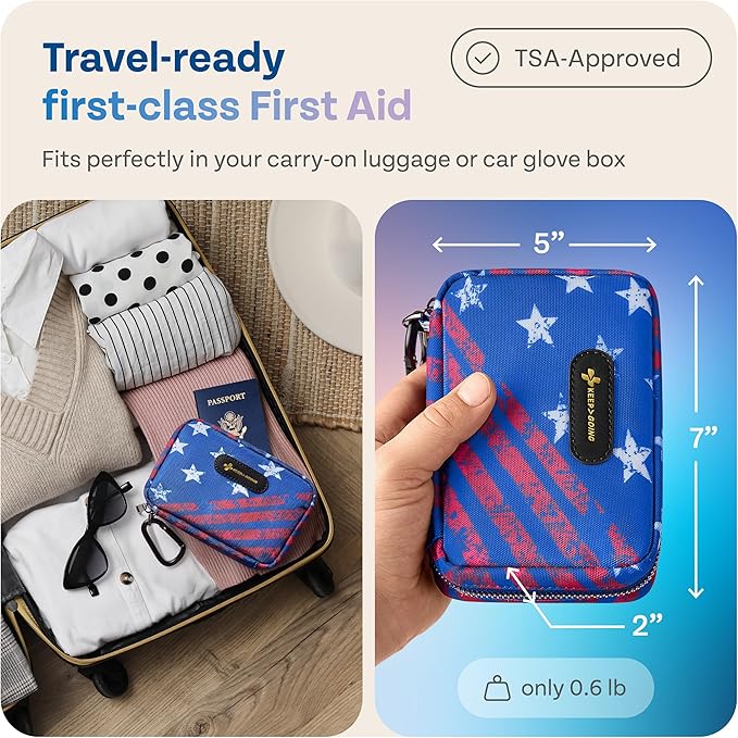 KeepGoing Travel First Aid Kit for Car, Camping and Outdoor Emergencies - Image 3