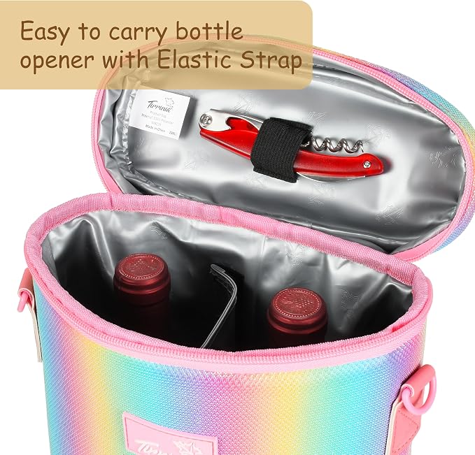 Tirrinia 2 Bottle Wine Gift Tote Carrier - Image 3