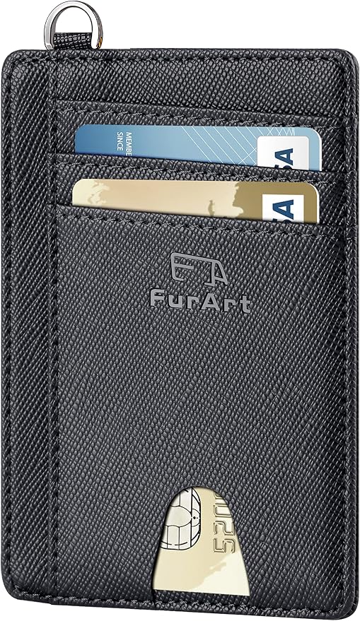 FurArt Slim Minimalist Wallet, Front Pocket Wallets, RFID Blocking, Credit Card by FurArt