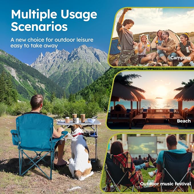 ALPHA CAMP Camping Chair 2 Pack Portable Chair - Image 9