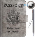 Airtag Passport Holder Cover Wallet RFID Blocking Leather Case Travel by PASCACOO