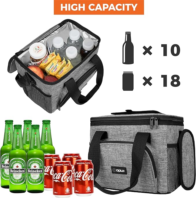 OPUX Soft Cooler Bag, Insulated Collapsible Lunch Cooler Bag - Image 2