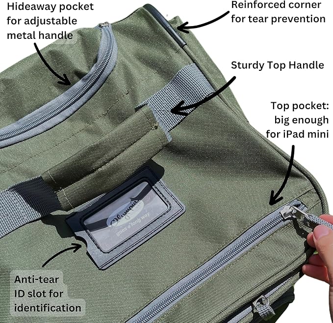 Olympia U.S.A. 29 inch Jumbo Size 8 Pockets Wheeled Rolling Duffel Bag Water - Image 3