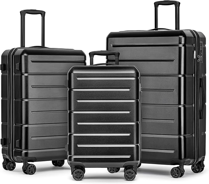 KYME Luggage Sets 3 Piece Hardshell 22in/26in/30in Suitcases by KYME