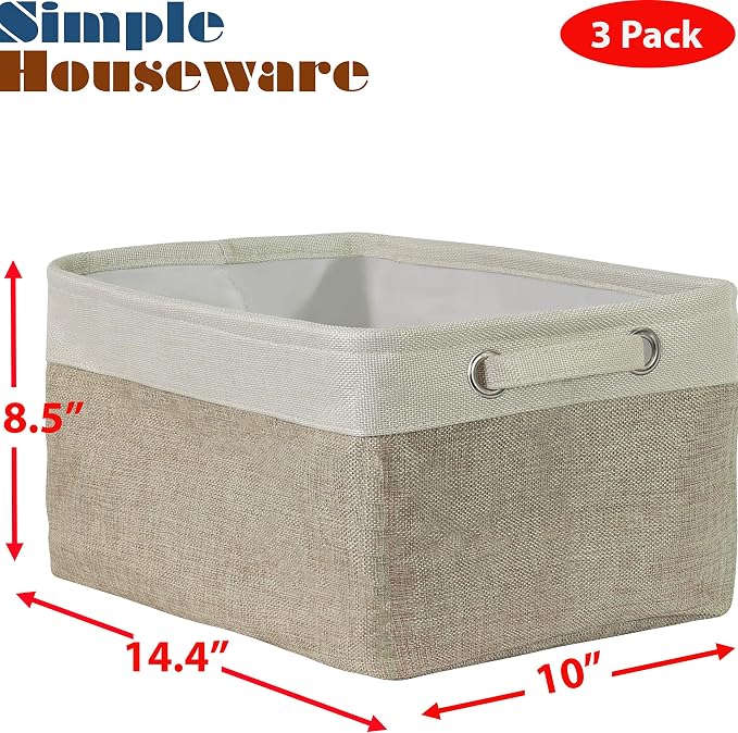 Simple Houseware 14.4" x 10" Fabric Storage Bin - Image 2