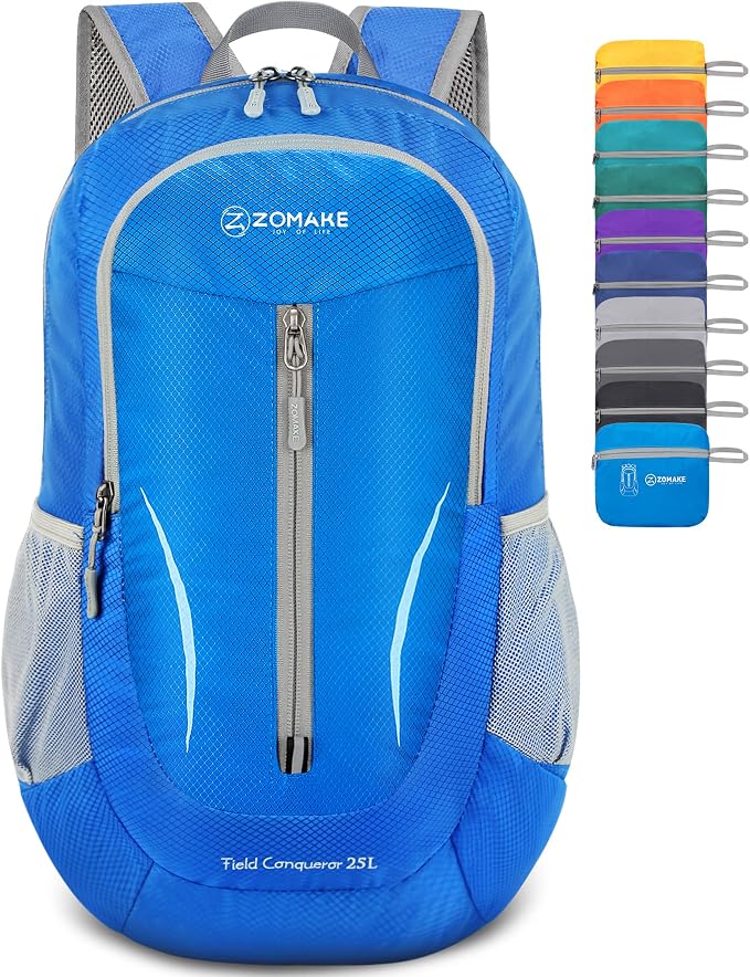 ZOMAKE Ultra Lightweight Packable Backpack 25L, Foldable Hiking Backpacks Water by ZOMAKE