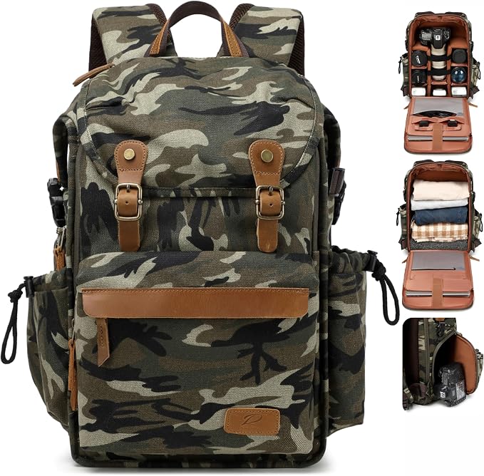 Padwa Lifestyle Camouflage Camera Backpack by PadwaLifestyleCameraStrap