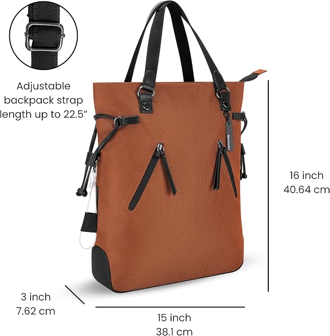 Sherpani Tempest, Anti Theft Convertible Backpack Tote, 14L Travel Backpack - Image 3
