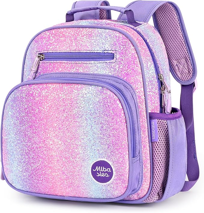 mibasies Toddler Backpack for Girls 2-4: Glitter Kids Backpacks for Girls by mibasies