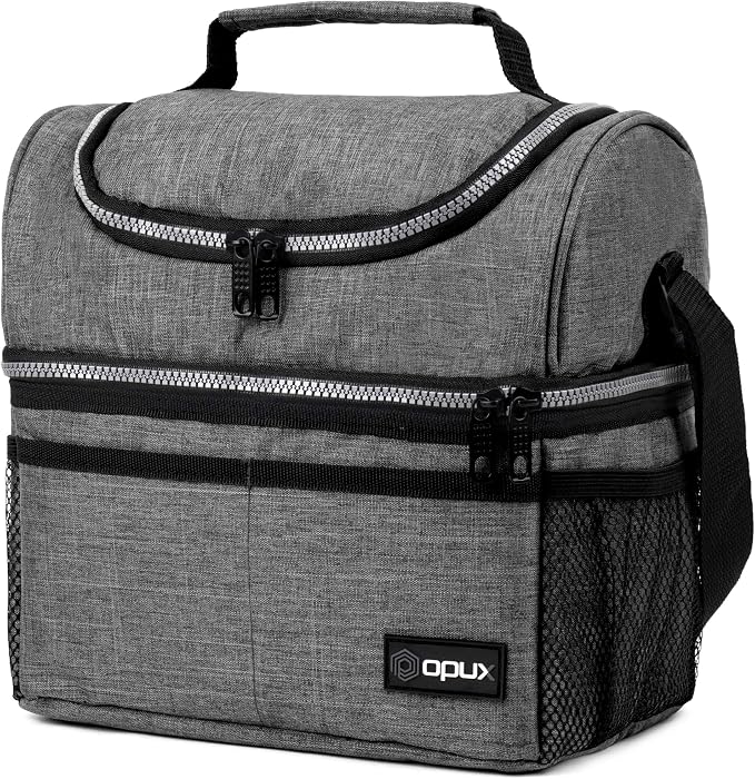 OPUX Lunch Box For Men Women, Insulated Large Lunch Bag Adult Work, Double by OPUX