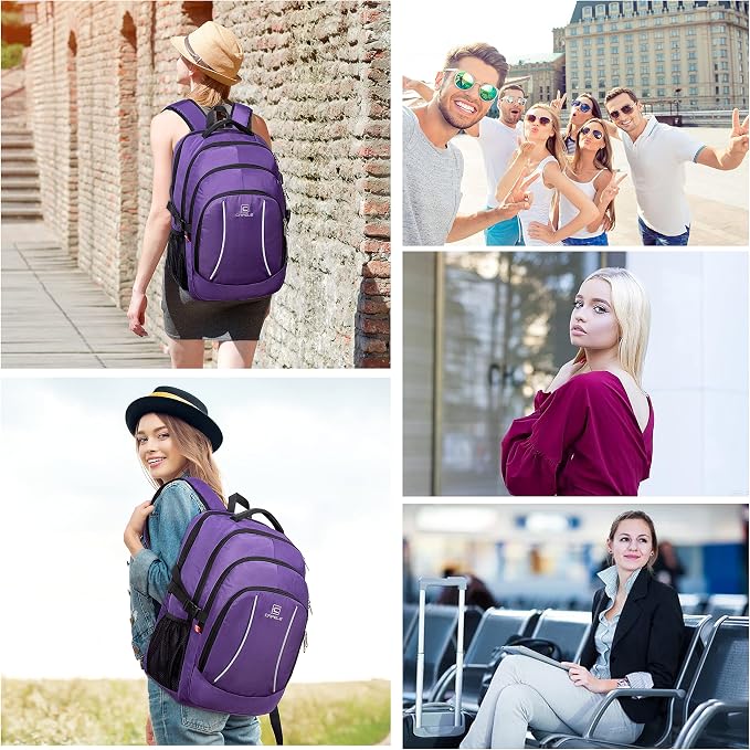 Travel Laptop Backpack, 17.3 Inch Large Capacity College School Bookbags - Image 6