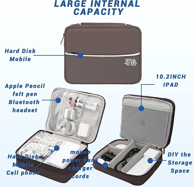 Electronics Organizer, Travel Cord Organizer Pouch, Portable Cable Organizer - Image 5