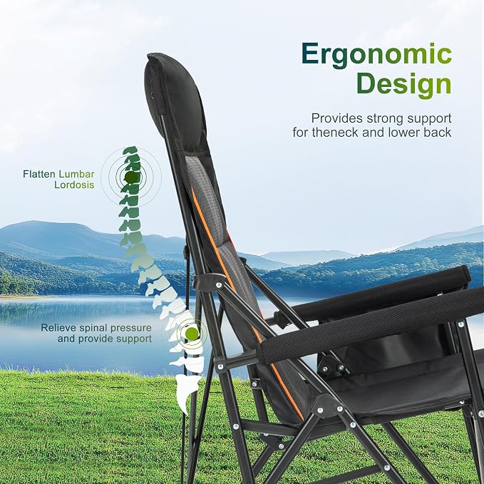 ALPHA CAMP Oversized Folding Camping Chairs - Image 4