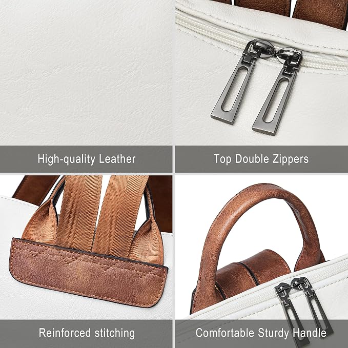Shrrie Vegan Leather Laptop Backpack - Image 6