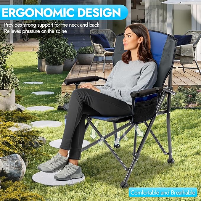 2 Pack Oversized Folding Camping Chair - Image 6