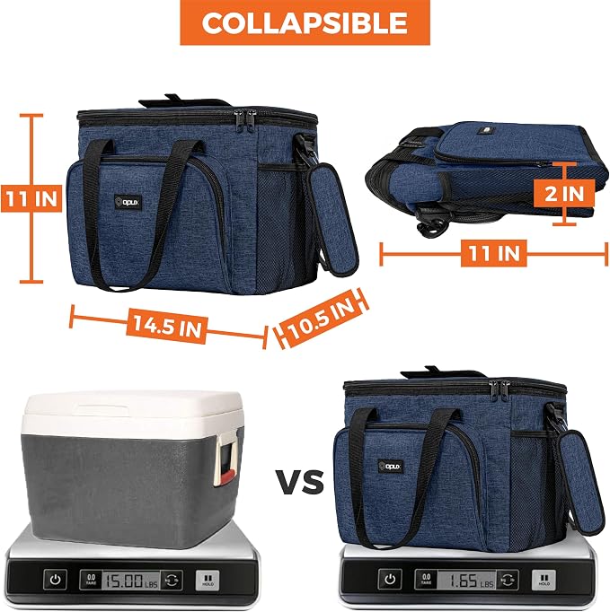 OPUX Soft Cooler Bag, Insulated Collapsible Lunch Cooler Tote - Image 5