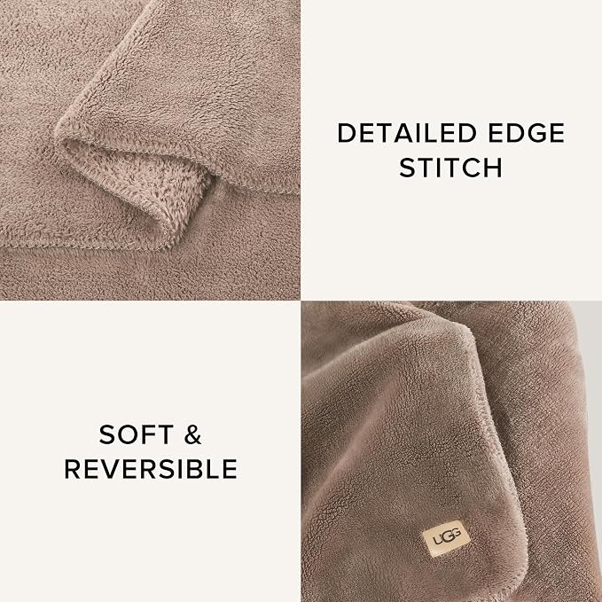 UGG Whitecap Plush Throw Blanket Fleece Lightweight Soft Throw - Image 3