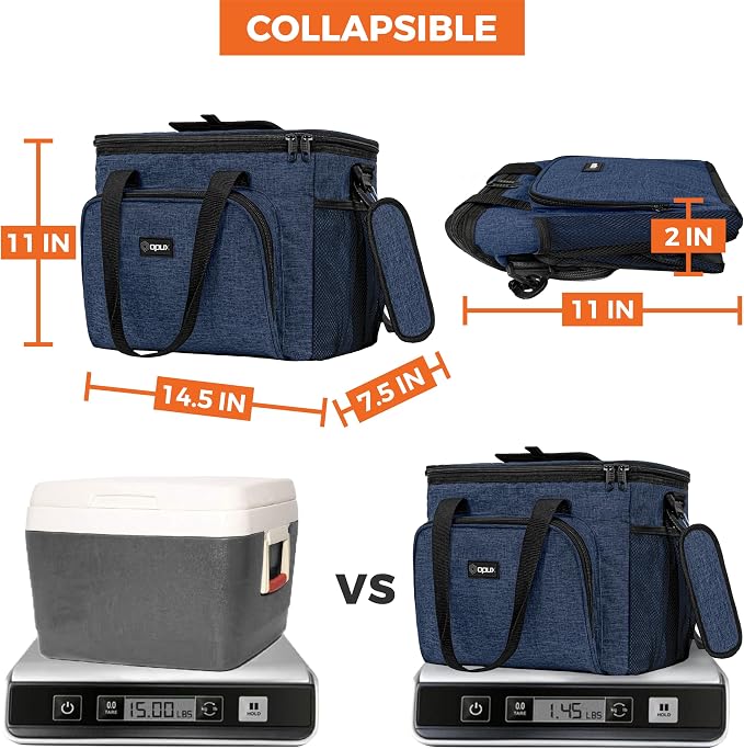 OPUX Soft Cooler Bag, Insulated Collapsible Lunch Cooler Tote - Image 5