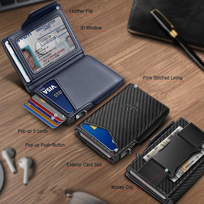 BULLIANT Men Wallet Gift Boxed, Slim Front Pocket Wallet Money Clip Card Holder - Image 2