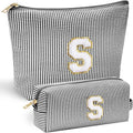 YOOLIFE Monogram Makeup Bag for Girls Teen Girl Gifts | Initial Makeup Bags by YOOLIFE