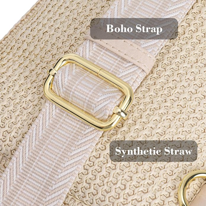 Haytijoe Summer Straw Purse Small Sling Bag RFID Blocking Crossbody Bags - Image 4