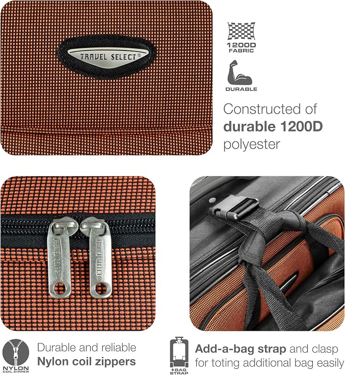Travel Select Amsterdam 21-Inch Softside Expandable Carry-On Luggage, - Image 6