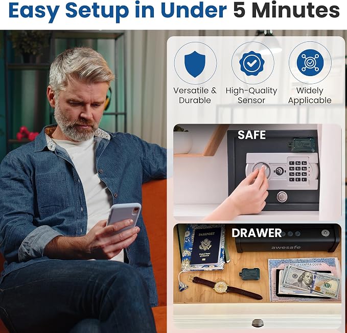 Kini SafeAlert WiFi Motion Sensor Alarm | Real-Time SMS Notification | Wireless - Image 4