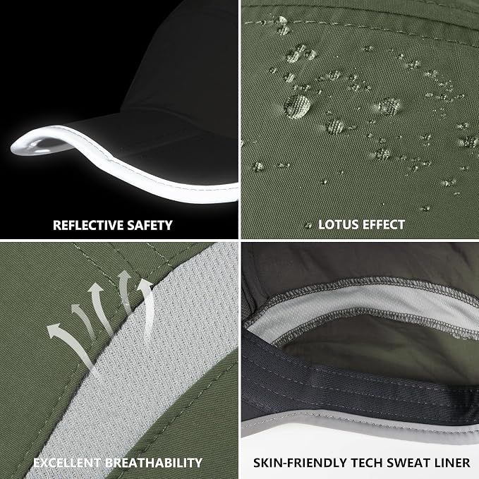 GADIEMKENSD Reflective Folding Outdoor Hat Unstructured Design UPF 50+ Sun - Image 6