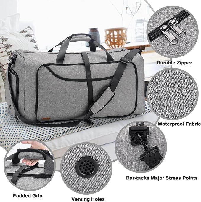 80L Duffle Bag for Travel, Large Foldable Waterproof Travel Duffel Bags - Image 7