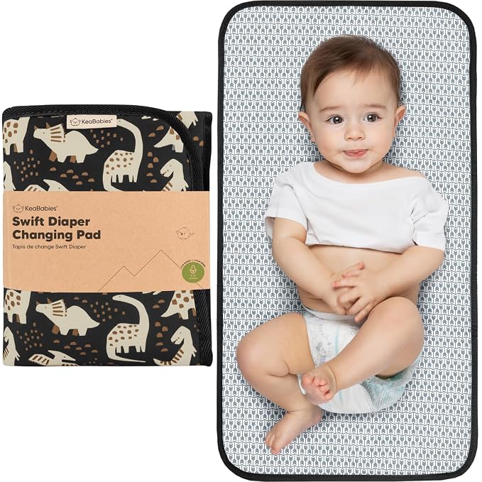 KeaBabies Portable Diaper Changing Pad, Easy Wipe Clean by KeaBabies