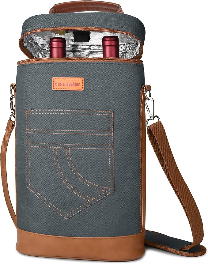 Tirrinia 2 Bottle Wine Gift Tote Carrier by Tirrinia