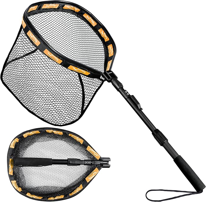PLUSINNO Floating Fishing Net for Steelhead, Trout Fishing, Rubber Coated by PLUSINNO