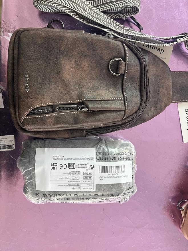7L Sling Bag for Women Men Leather Small Sling Backpack Daypack Anti Theft - Image 13