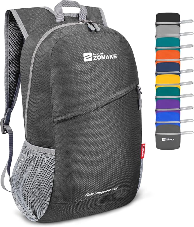 ZOMAKE Lightweight Packable Backpack 20L, Foldable Backpacks Small Daypack by ZOMAKE