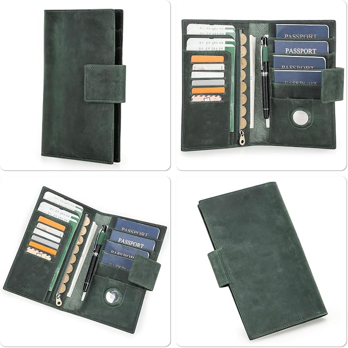 Top Grain Leather Travel Passport Wallet Holder - Image 2