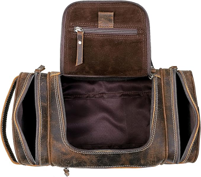 VC VINTAGE COUTURE Leather Toiletry Bag - Image 6