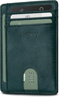 Buffway Slim Minimalist Front Pocket RFID Blocking Leather Wallets by Buffway