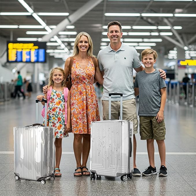 0.4mm Thick Transparent PVC Luggage Protector Cover Set, Waterproof TSA - Image 8