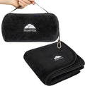 BlueHills Travel Blanket Pillow Rolled Premium Soft Plush Airplane Throw by BlueHills