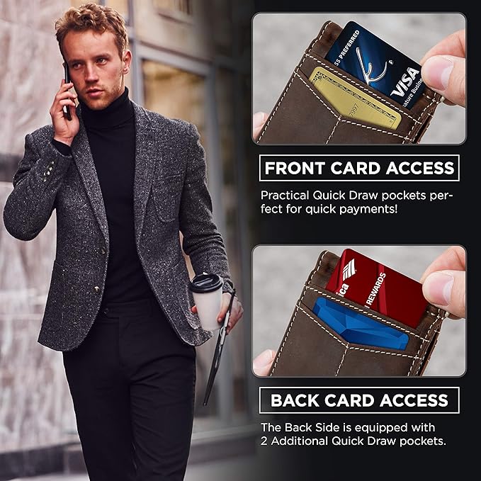 SERMAN BRANDS RFID Blocking Wallet Slim Bifold - Image 4