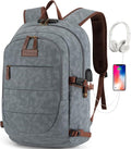 Canvas Laptop Backpack-Anti Theft Bag by Tzowla