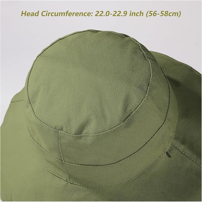 vidsel Womens Sun Hats Wide Brim Reversible Bucket Cotton Hat Packable Summer - Image 2
