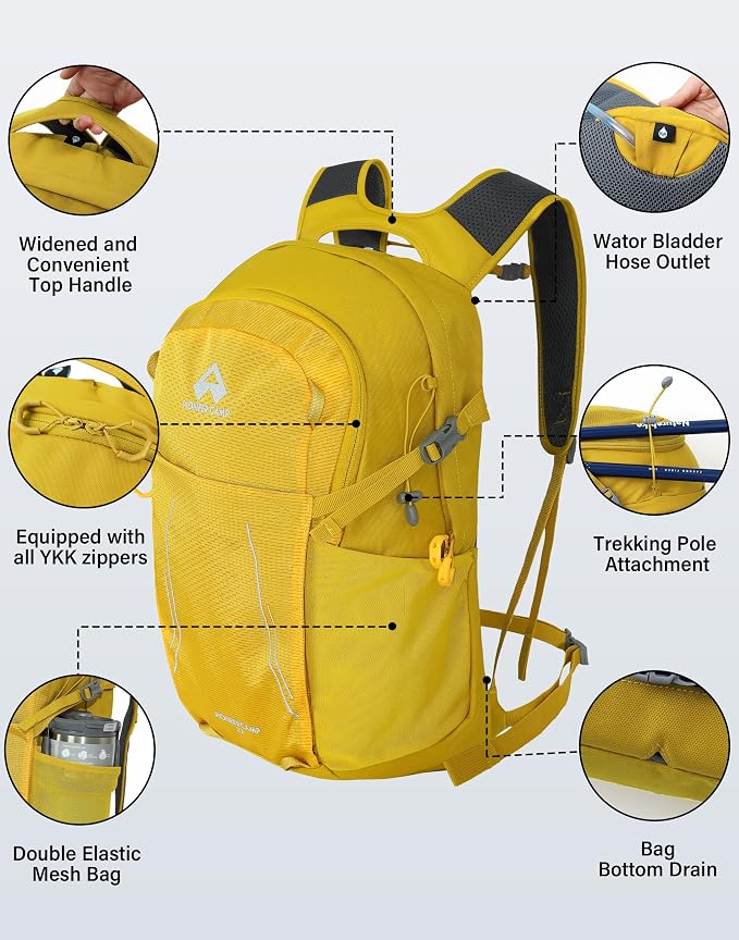 Pioneer Camp Hiking Backpack 22L Small Hiking Hydration Gear Lightweight - Image 5
