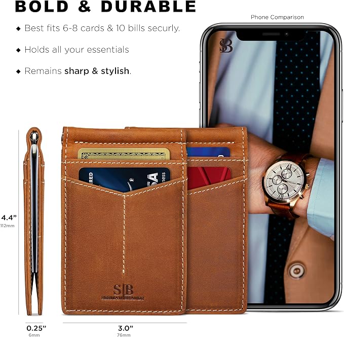 SERMAN BRANDS RFID Blocking Wallet Slim Bifold - Image 3