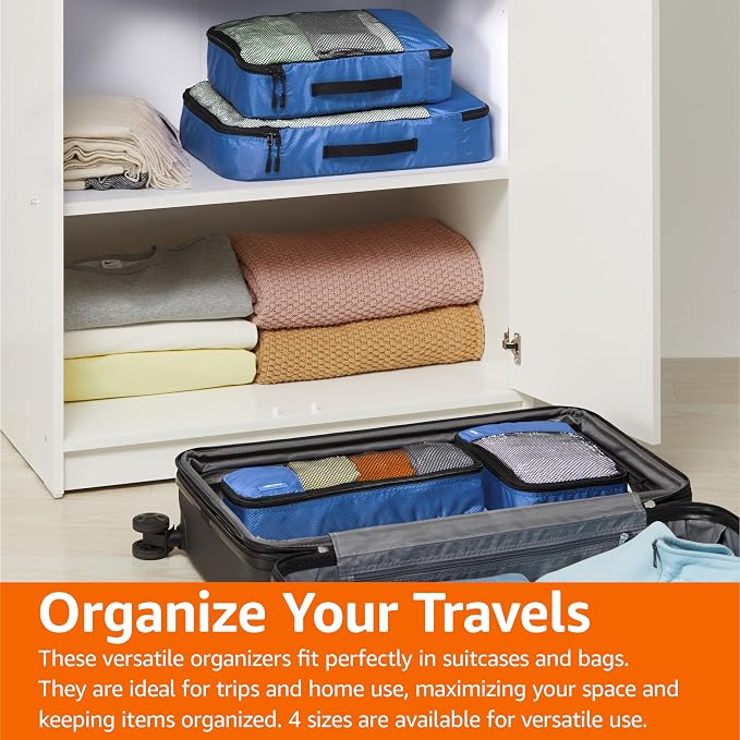 Amazon Basics Packing Cubes for Travel, Packing Organizers Set, 4-Piece-Set - Image 7