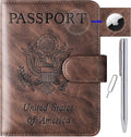 Airtag Passport Holder Cover Wallet Travel Essentials Leather Rfid Blocking by LOHASLIFE
