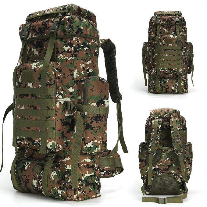 King'sGuard 70L Camping Hiking Backpack Tactical Backpack Military Molle - Image 2