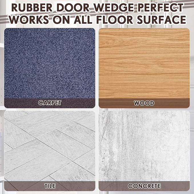 Frienda 4 Pcs Jumbo Door Stoppers Heavy Duty Door Stopper Tall up to 2inch Tall - Image 5