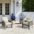 HOOOWOOO Patio Furniture Set, 2 Pieces Outdoor Wicker Chairs Set, All Weather by DesignforBetterLife